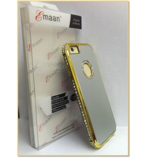 EMAAN - Luxury Diamond Crystal Rhinestone Bling Hard Case Cover For Apple iPhone 6 4.7" - SILVER AND GOLD COLOR